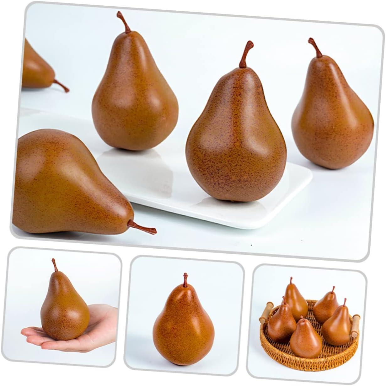 Garneck Artificial Pear Decor Set for Home Office Display