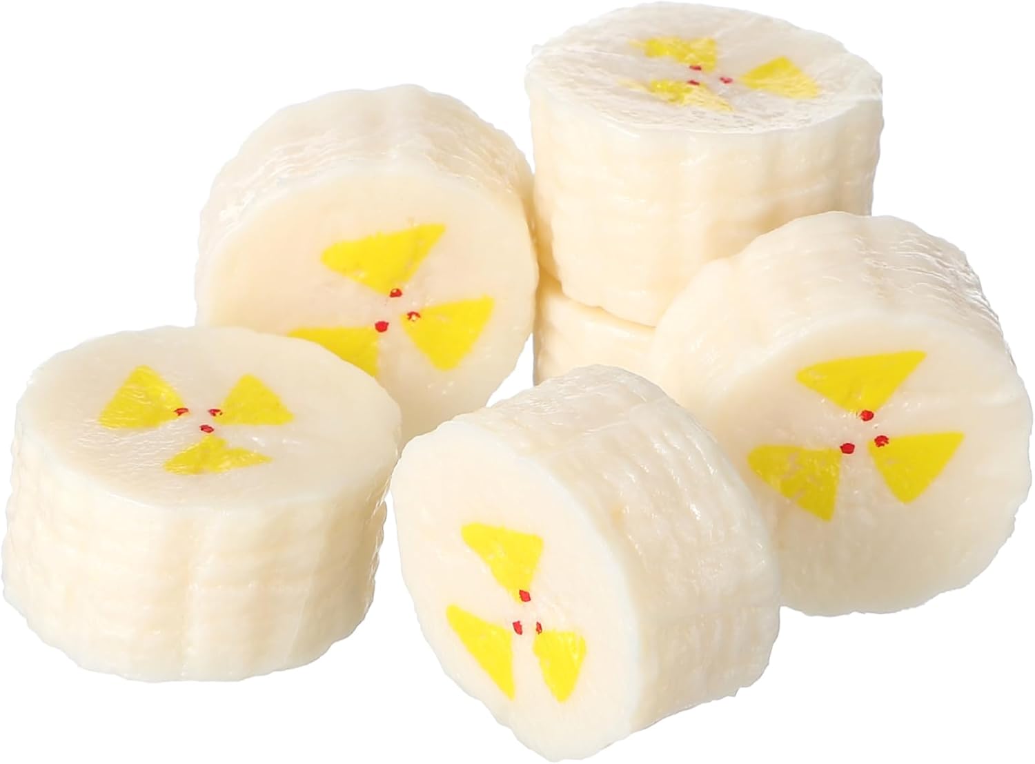 6pcs Artificial Banana Slices for Party Centerpiece