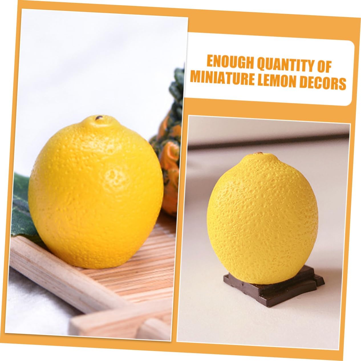 Hemoton 6pcs Mini Faux Lemon Models for Home Decor