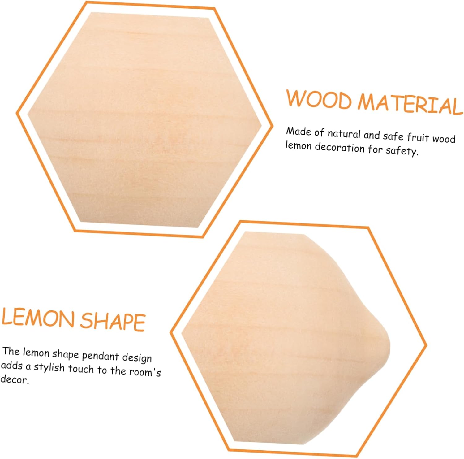 NUOBESTY 5pcs Wooden Lemon Shape Painting Toys