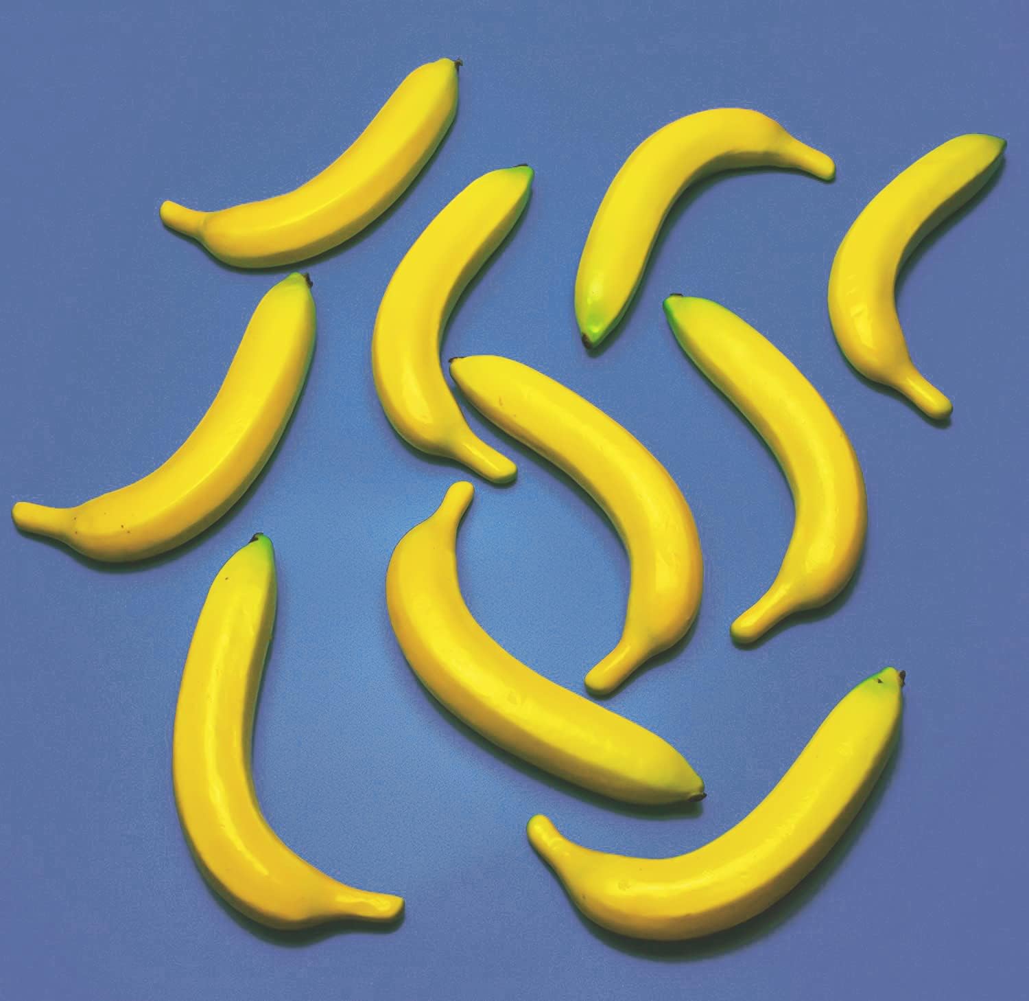 JEDFORE Artificial Yellow Bananas 12pc Lifelike Decoration