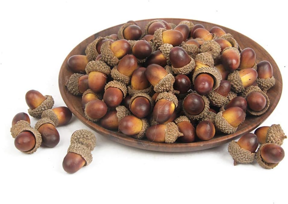 Veemoon 60pcs Artificial Acorn Fall Decor