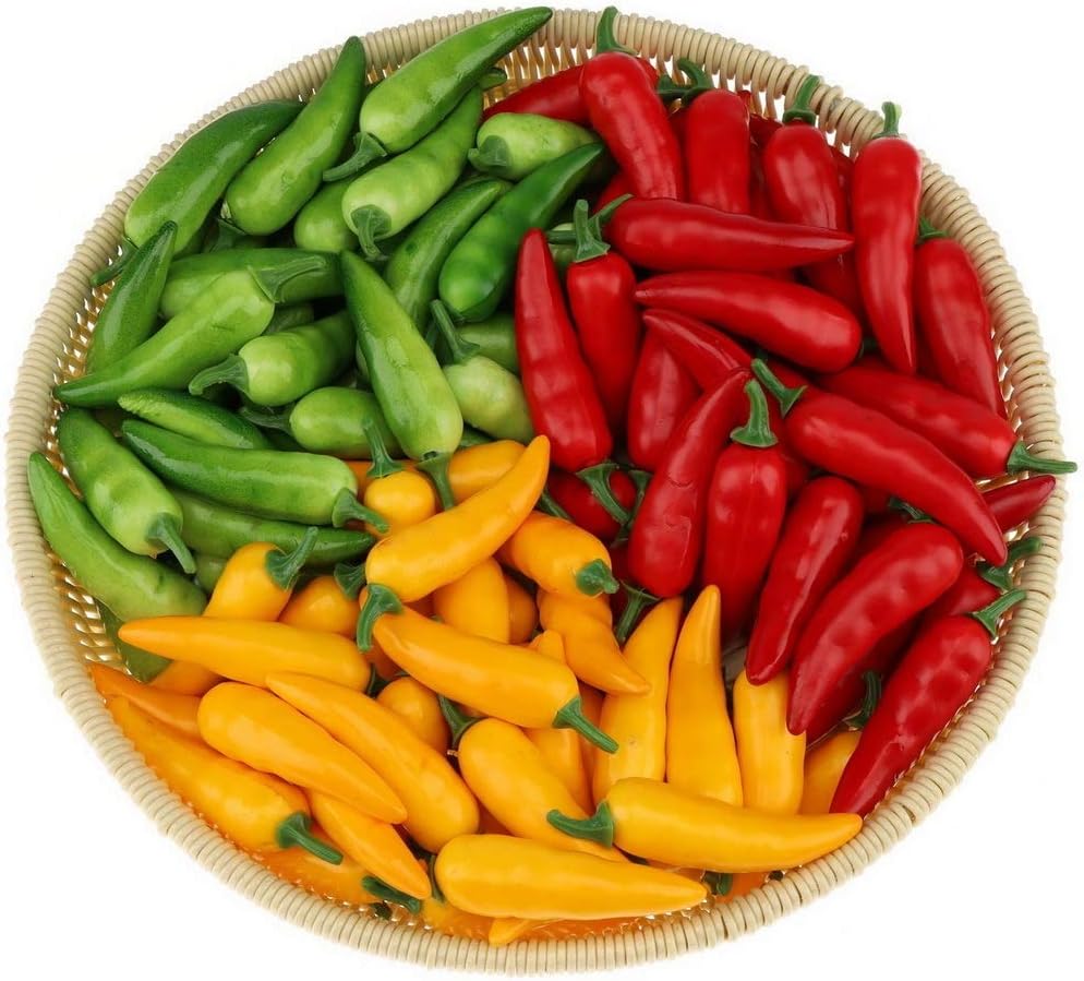 Gresorth 60pcs Artificial Mini Pepper Chili Decor