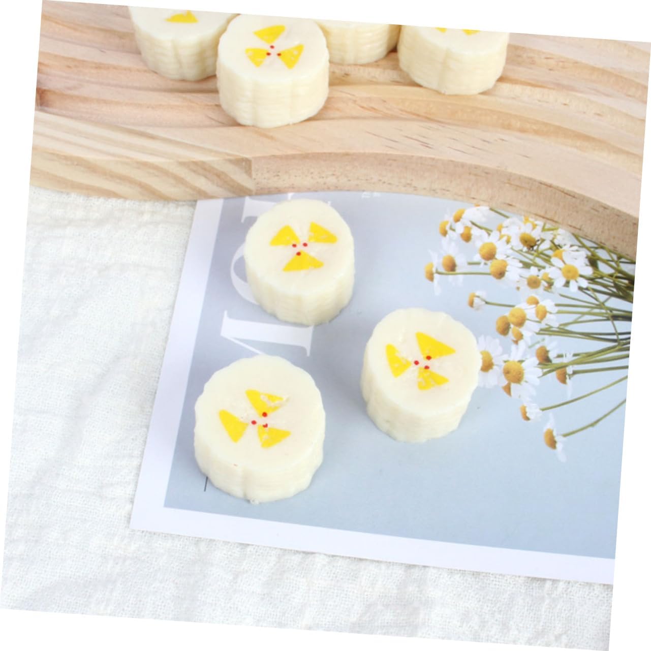 10pcs Lifelike Artificial Banana Slices for Home Decor