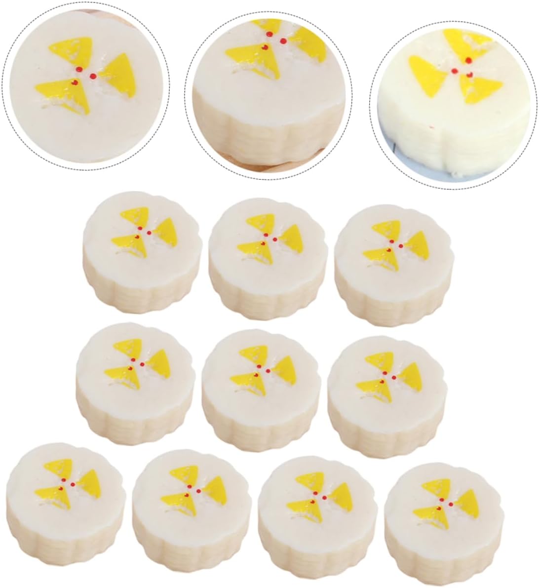 10pcs Artificial Banana Slices for Decor and Photography