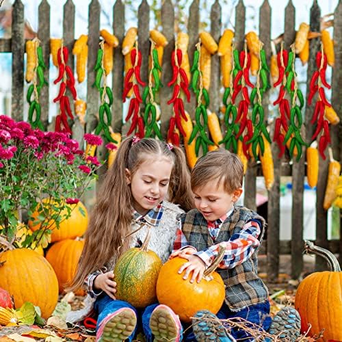 Sotiff 4 Pcs Chili Pepper Decorations Wall Hanging Kitchen Garland