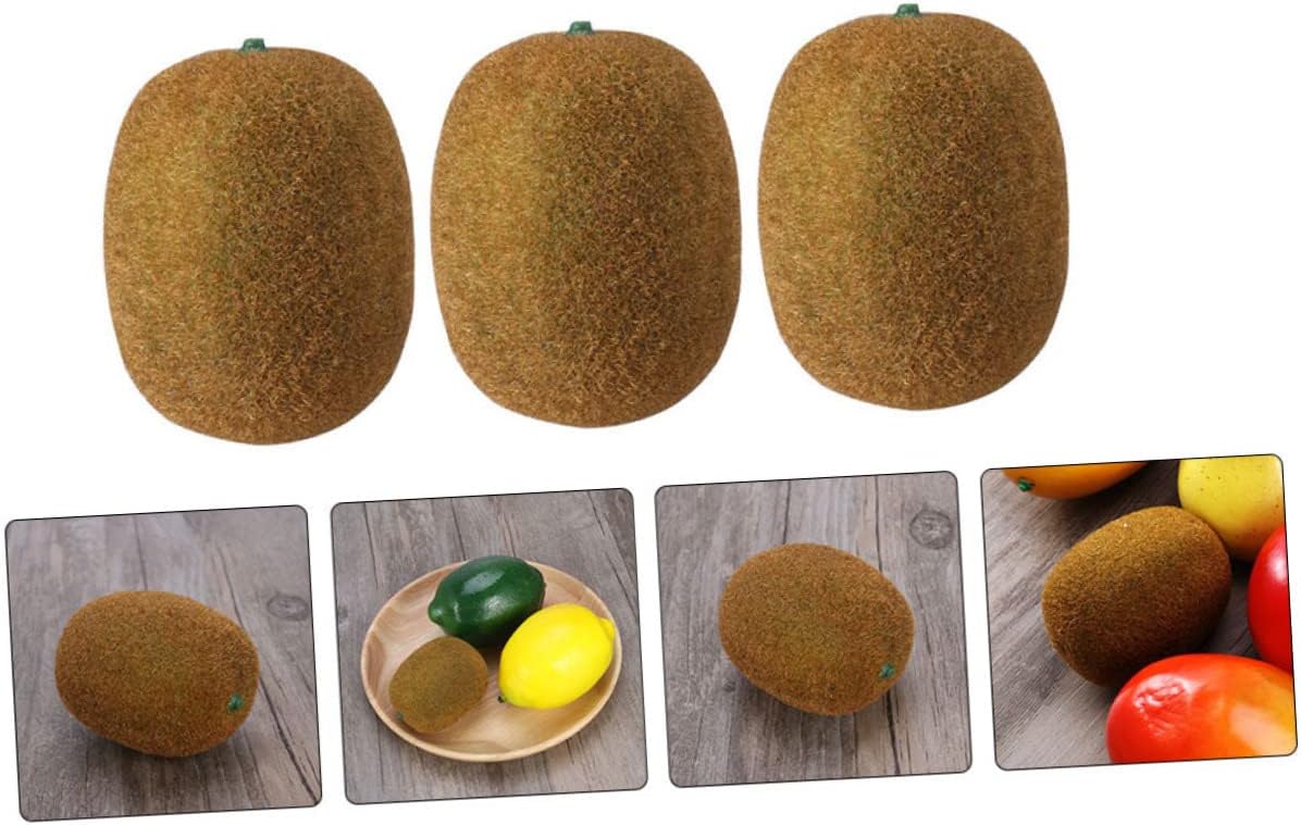 Ciieeo 4Pcs Artificial Kiwi Fruit Decor Realistic