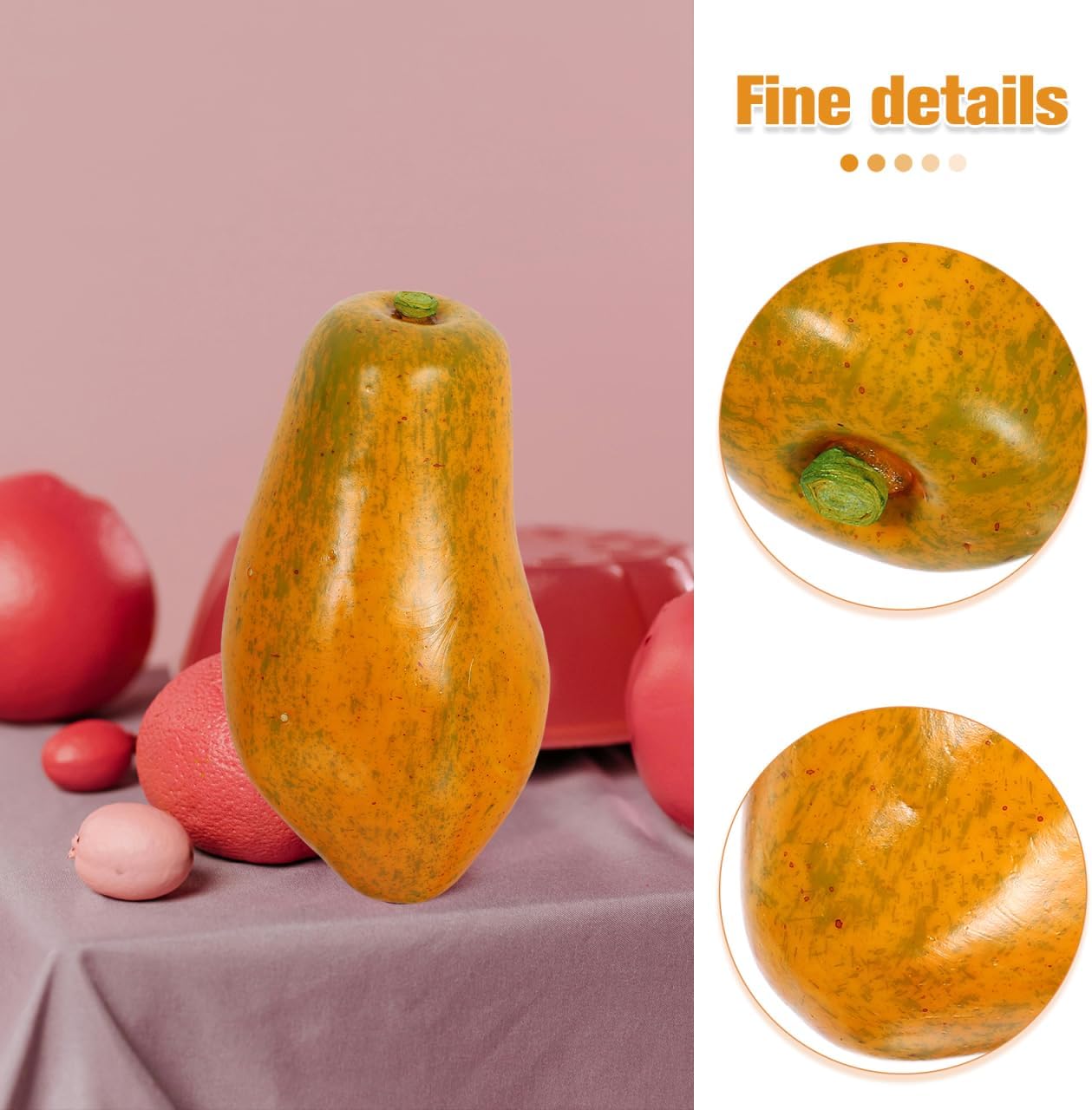 PRETYZOOM Artificial Pawpaw Fruit Decor Model