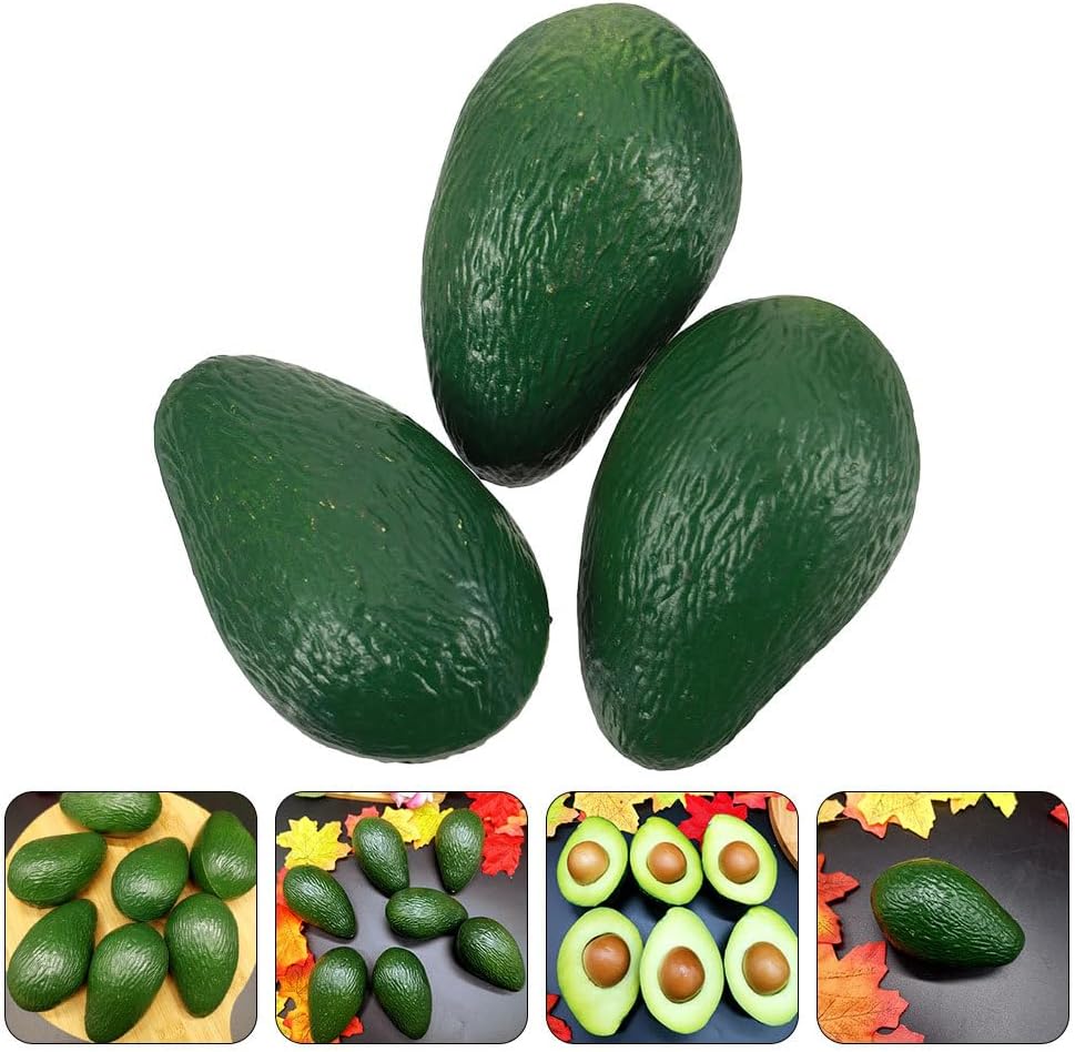 Realistic Fake Avocado Display Set of 3