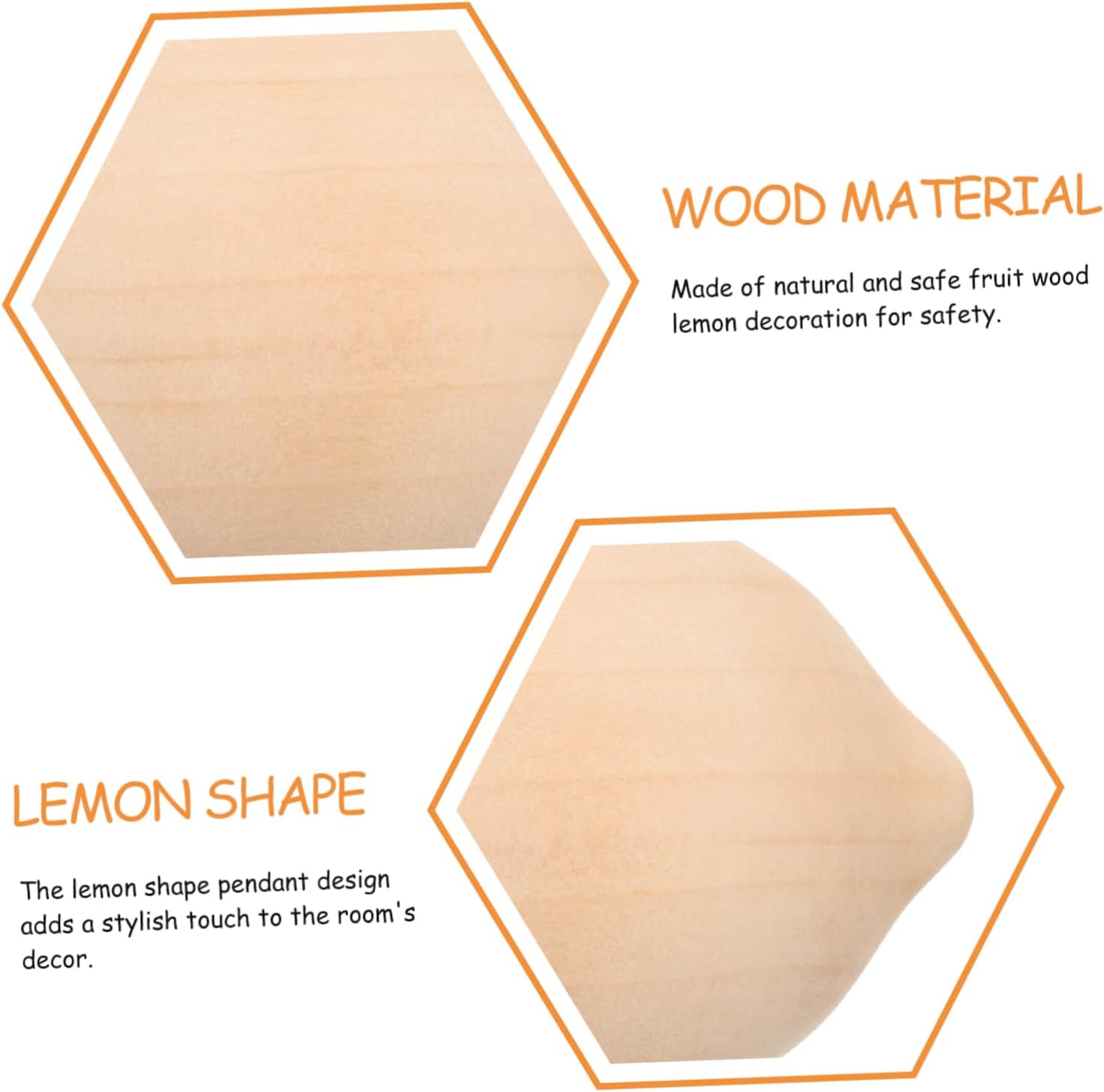 Uonlytech 5pcs Wooden Lemon Painting Craft Kit for Kids
