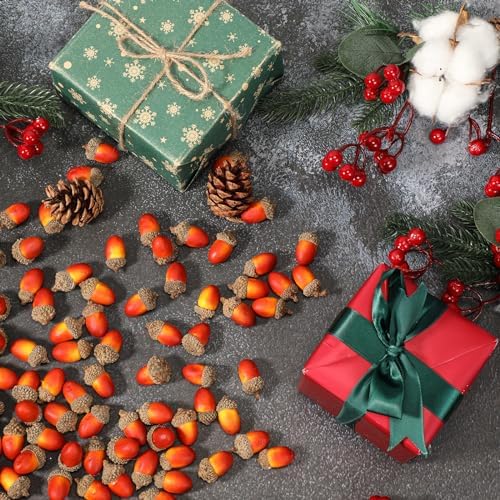 Pangda 60 Pack Artificial Acorns Lifelike for Decor
