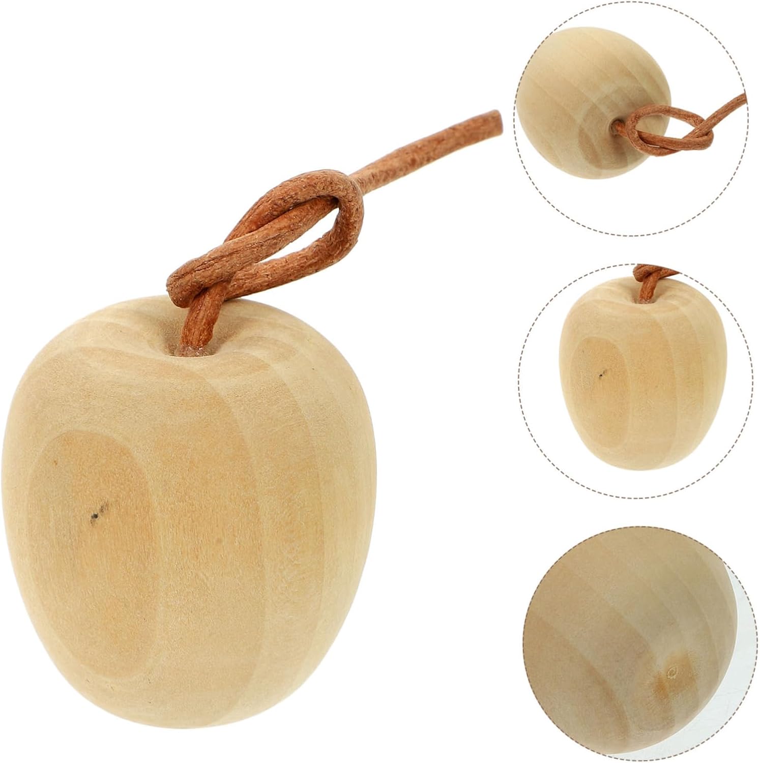4pcs Unpainted Wooden Fruit Ornaments DIY Kit for Home and Kitchen