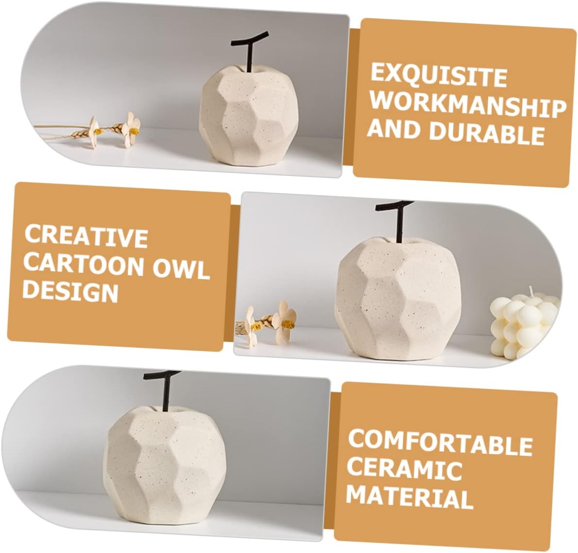 Unique Apple Ceramic Decor for Home and Desk