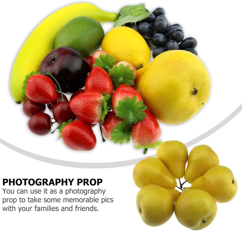 Wakauto 6pc Artificial Yellow Pears Decor