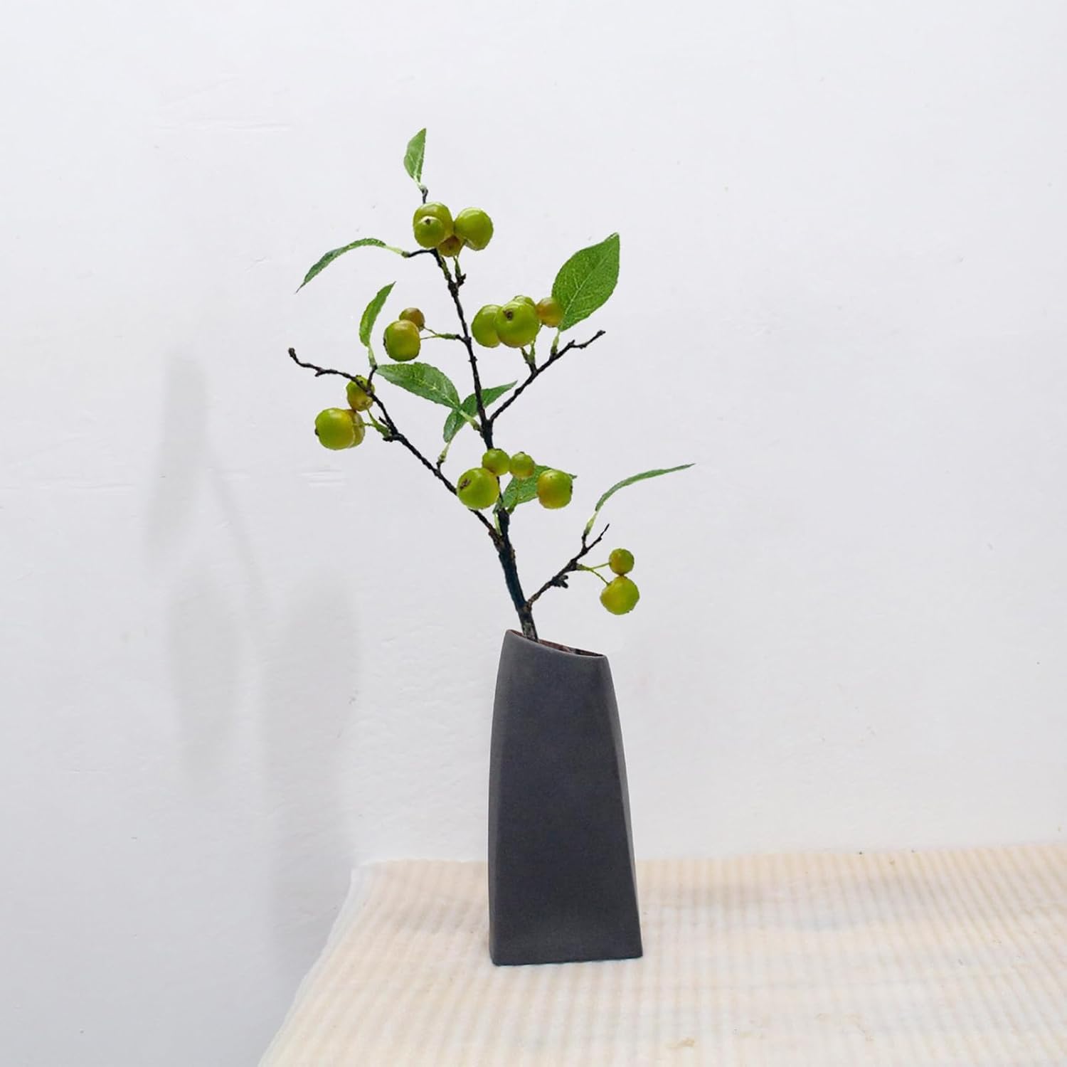 3 Pack Artificial Apples Branches with Green Leaves
