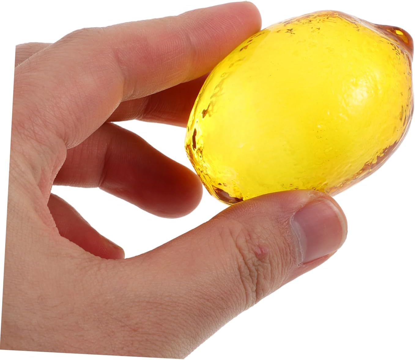Sosoport Crystal Lemon Decorative Artificial Fruit Figurine