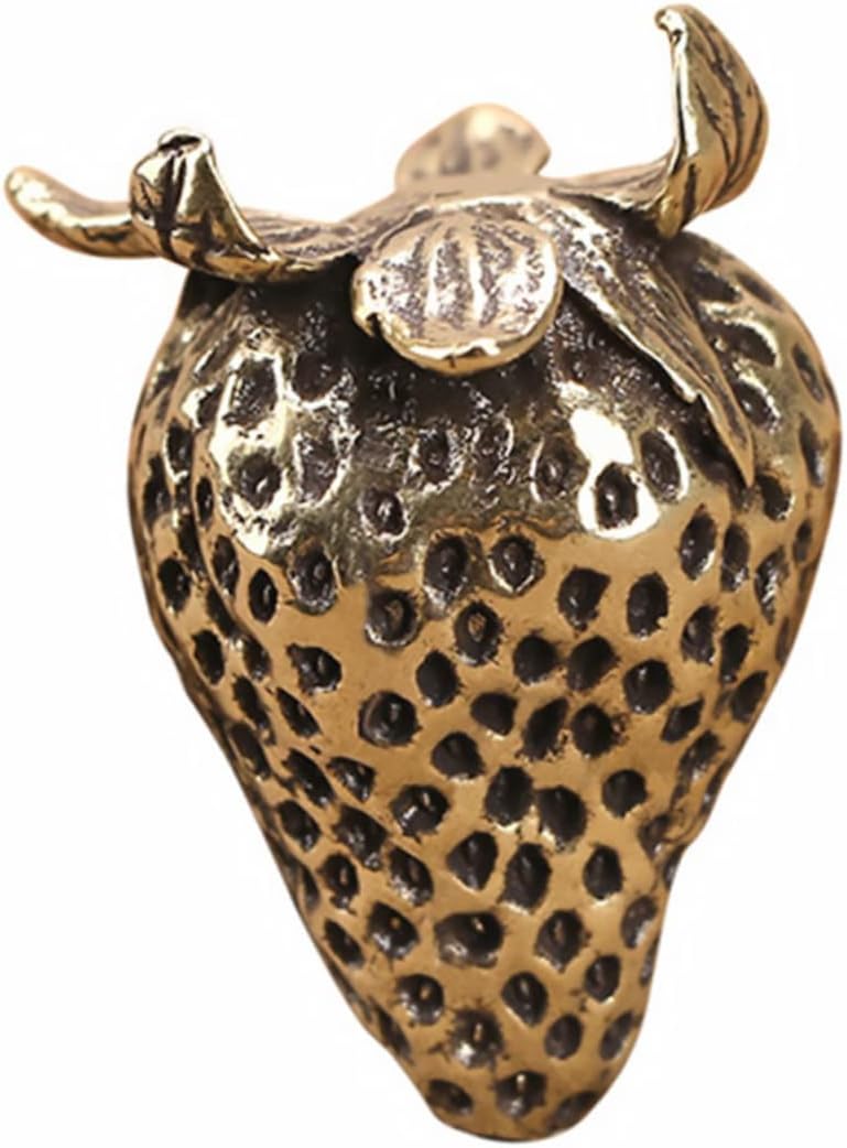 Giant Strawberry Decor Brass Artificial Fruit Ornament for Home