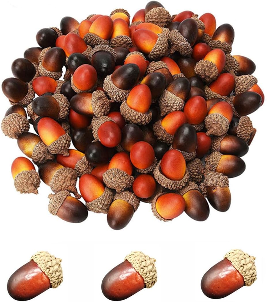 AISIBO Artificial Acorns 50PCS Decorative Fruit