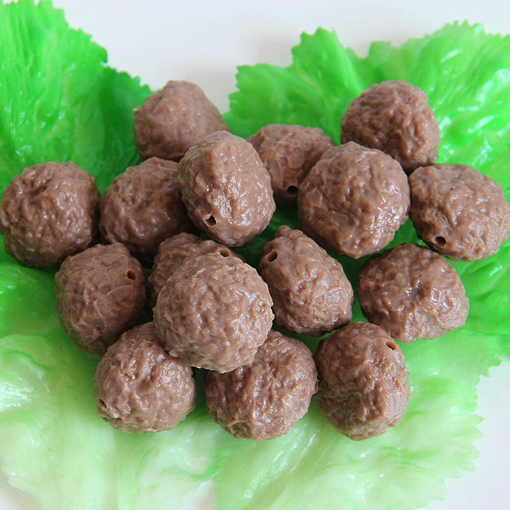 10Pcs Artificial Beef Meatballs for Photography and Decor