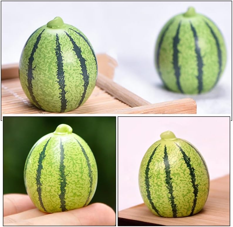 6Pcs Artificial Mini Watermelon Kitchen Decor Photography Props