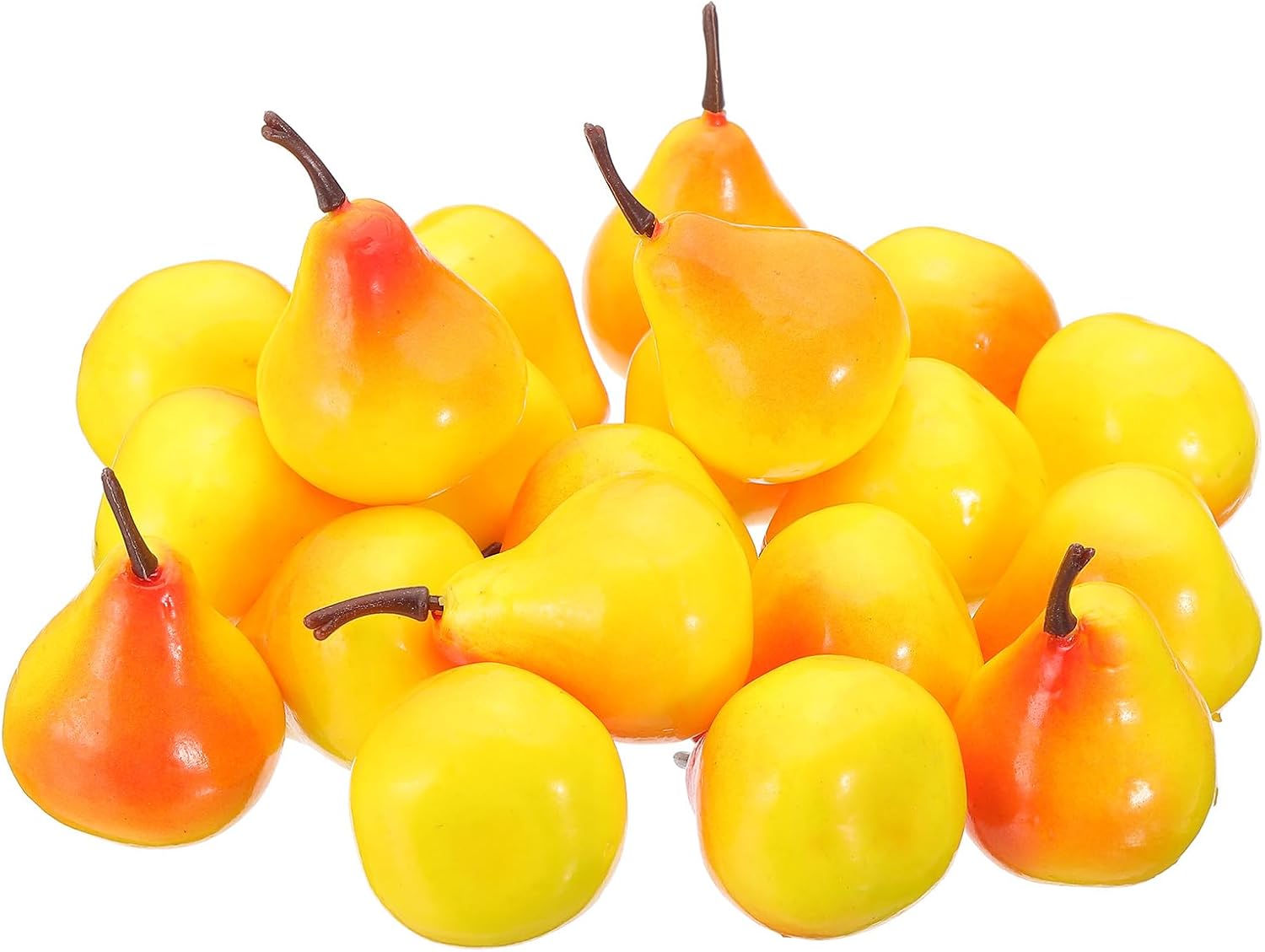 PATIKIL 20 Pcs Artificial Mini Yellow Pear Decoration