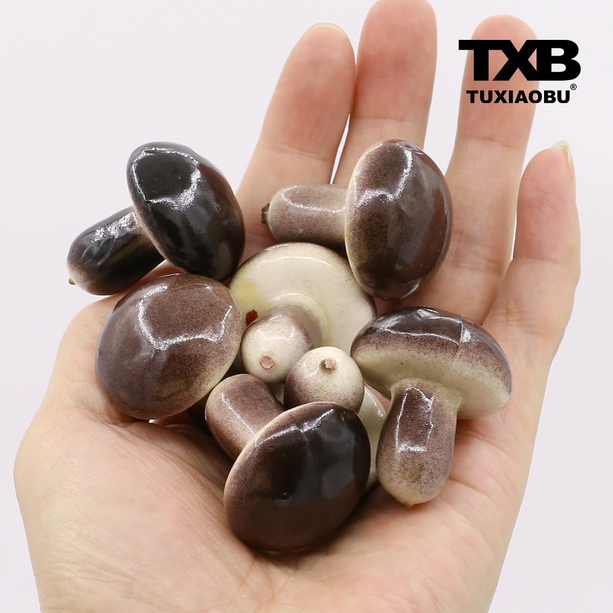 Tuxiaobu Artificial Mushroom Decorations 30 Pcs Brown