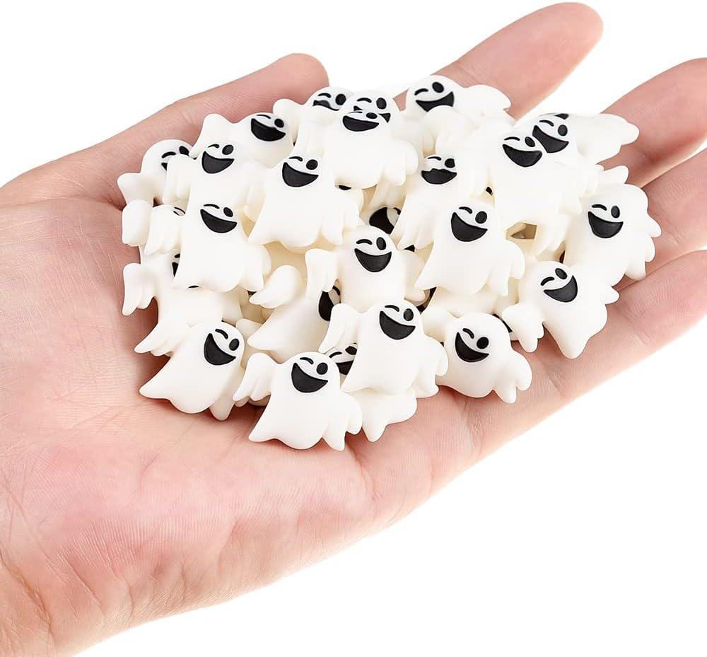 50 Piece Mini Halloween Ghost Decoration Set
