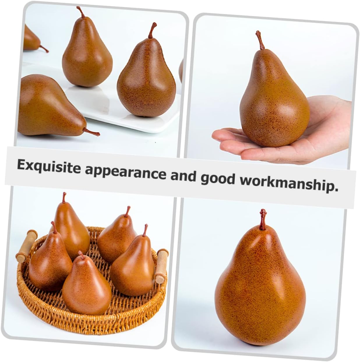 Garneck Artificial Pear Decor Set for Home Office Display
