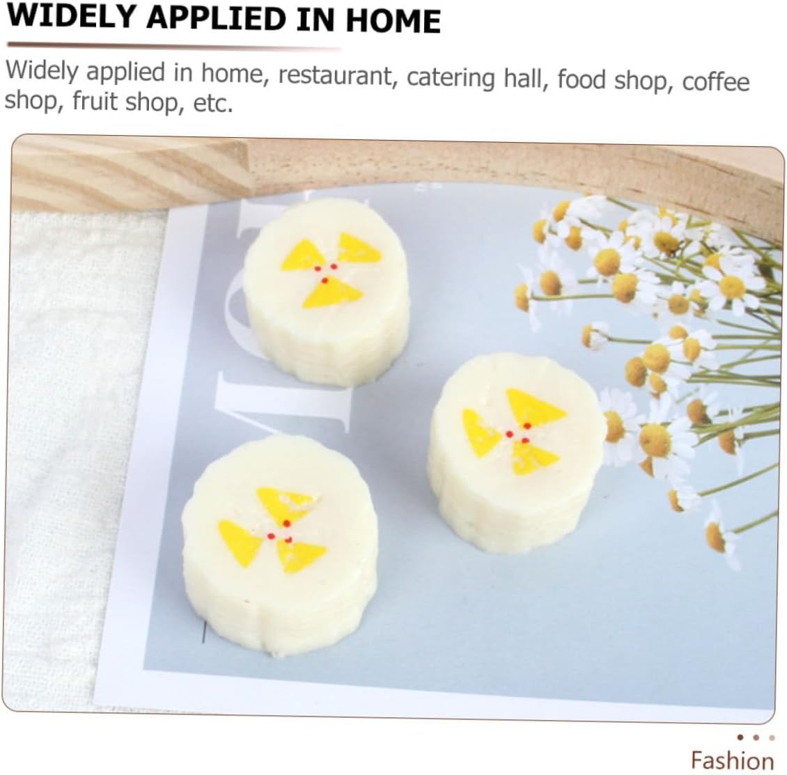 10pcs Lifelike Fake Bananas Artificial Banana Slices Decor