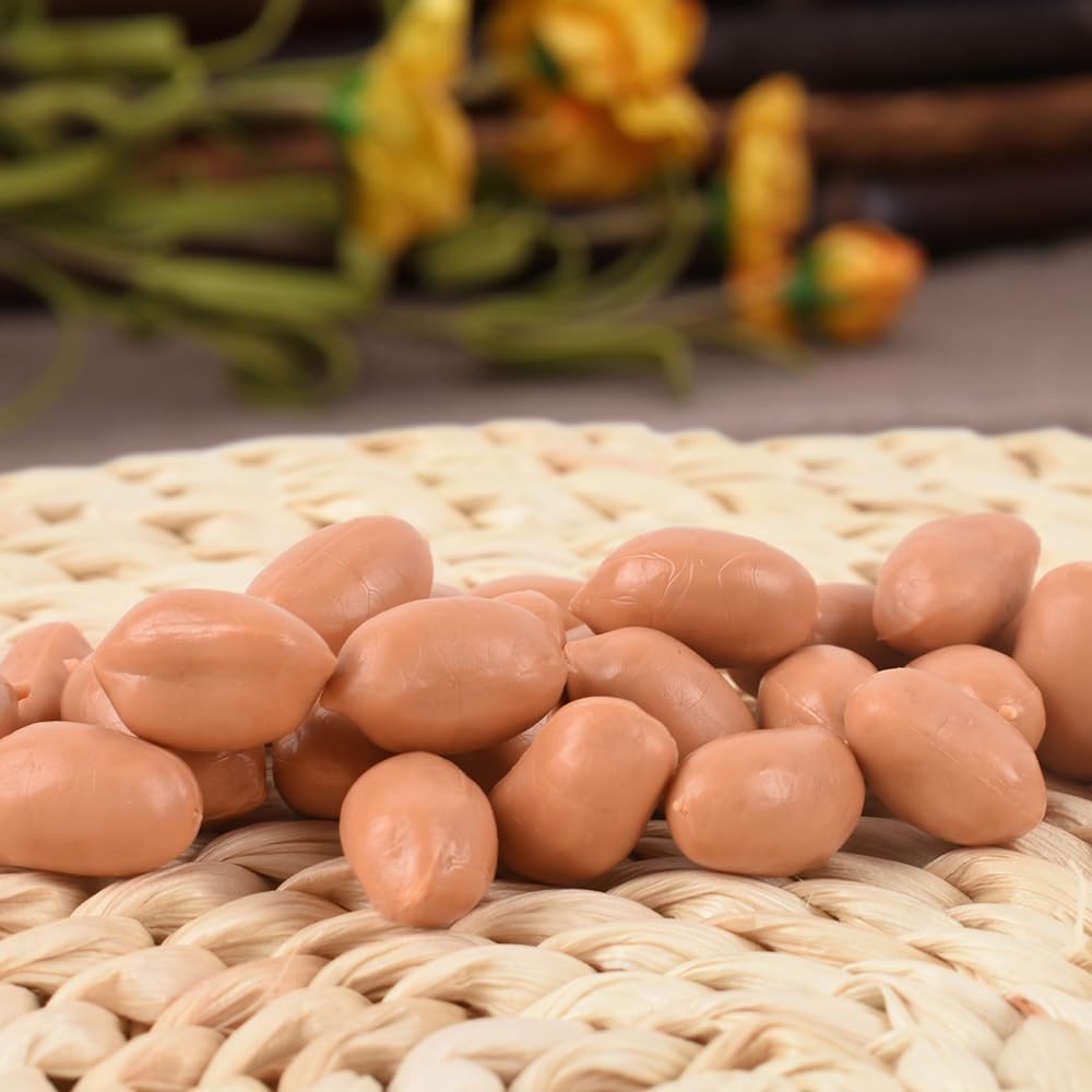 Realistic Artificial Shelled Peanuts for Decor 60pcs