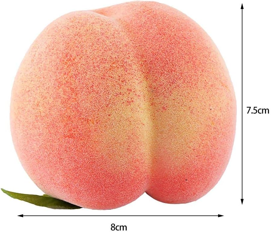 6PCS Artificial Peaches for Home Decor and Commercial Display