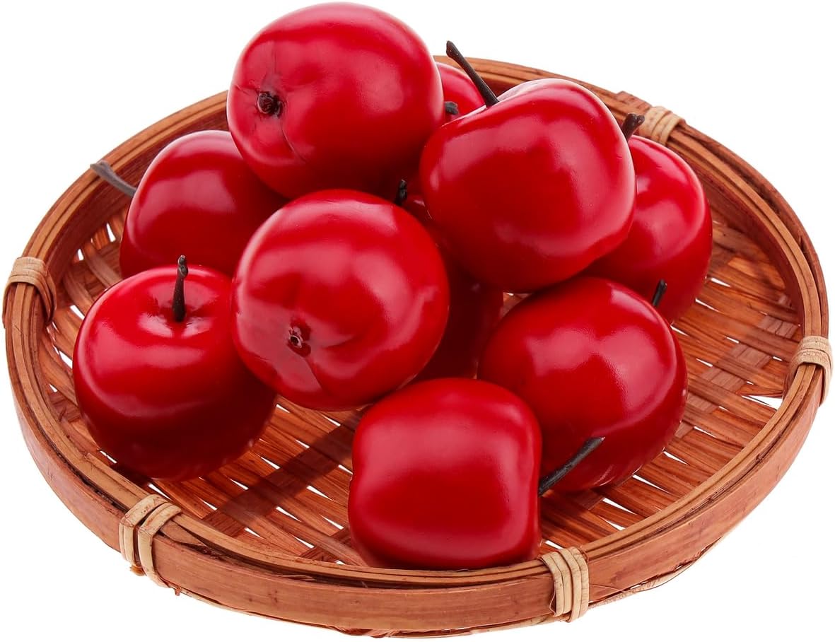 27 Pcs Artificial Red Apples for Home Kitchen Decor