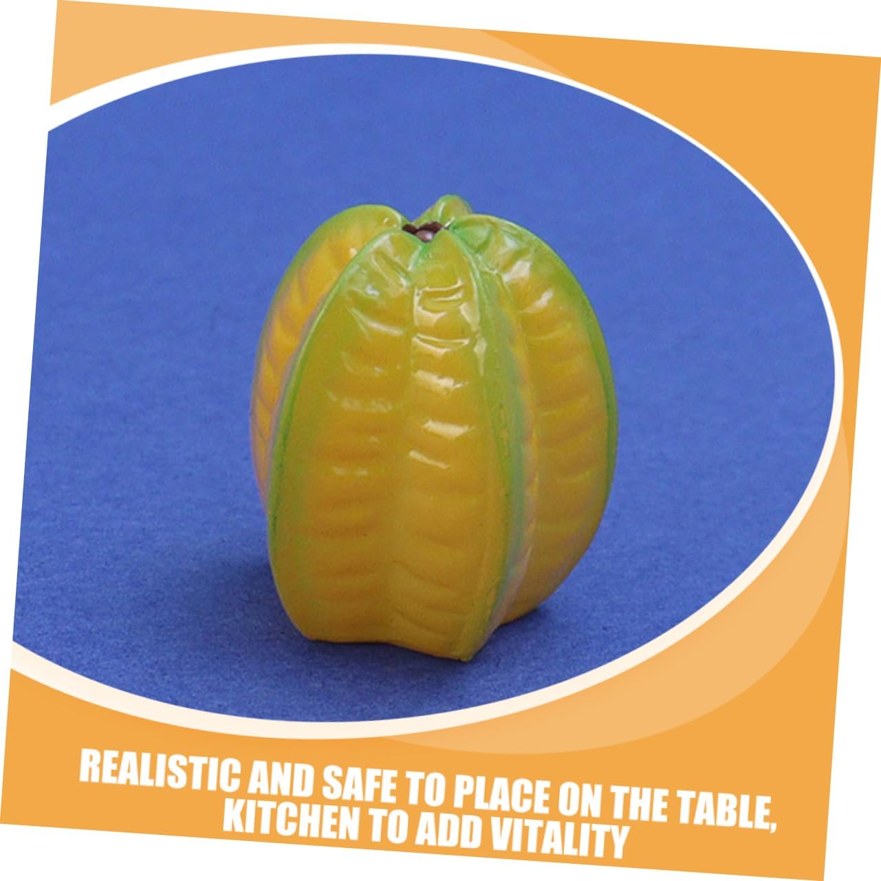 SUPVOX 6Pcs Resin Carambola Decor for Home and Kitchen