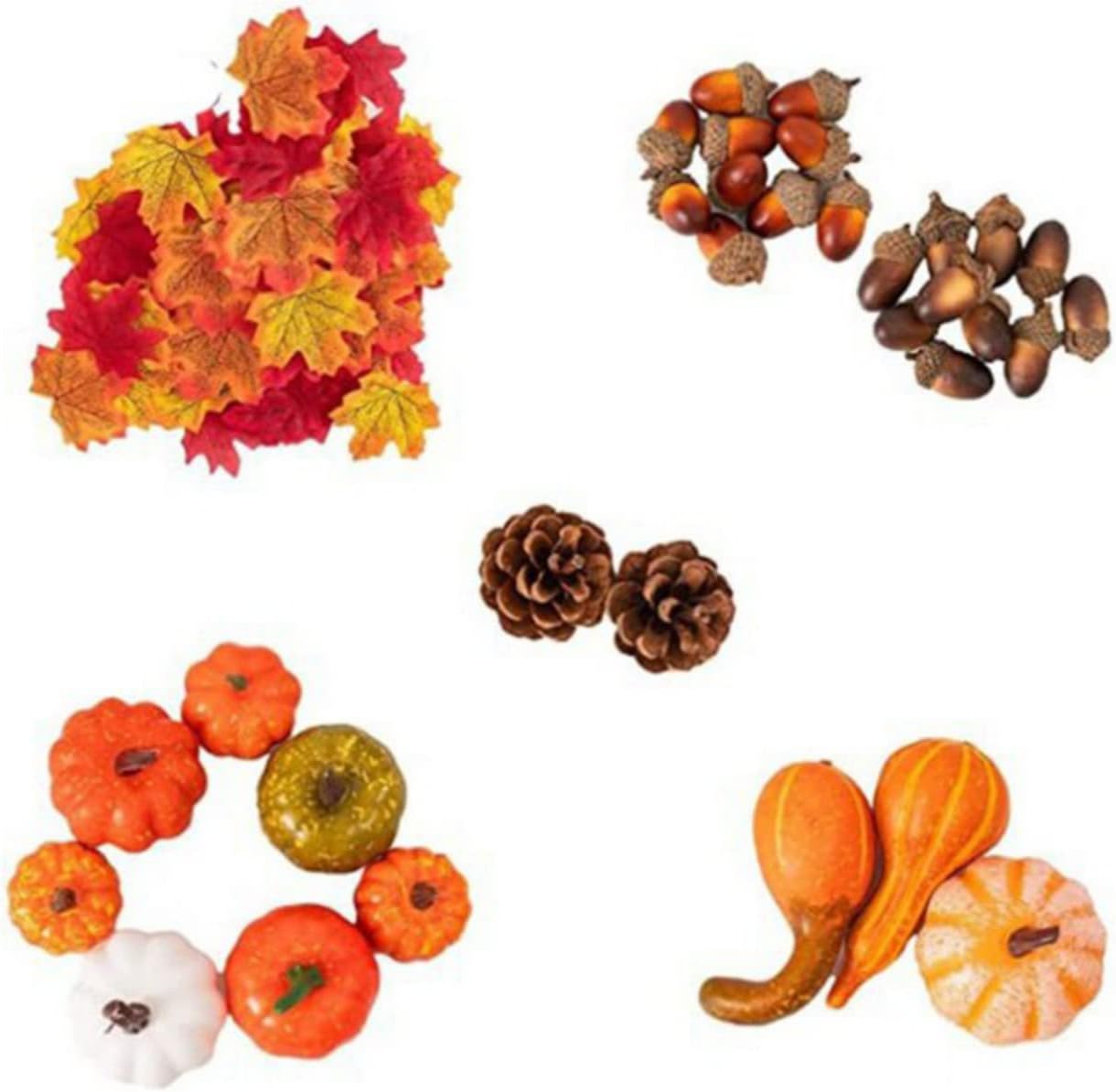 Ochine Thanksgiving Artificial Pumpkins Home Decor Set