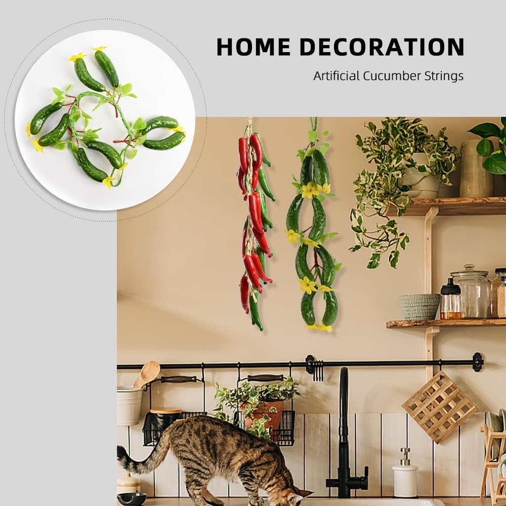 Fake Cucumber String Art for Home Kitchen Decor