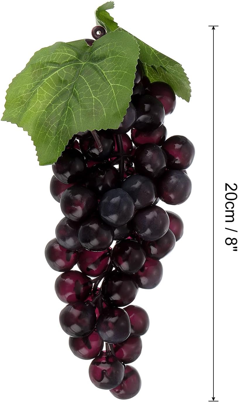 Uxcell 2pcs Artificial Grapes - Black Wedding Farmhouse Photography Decor Props