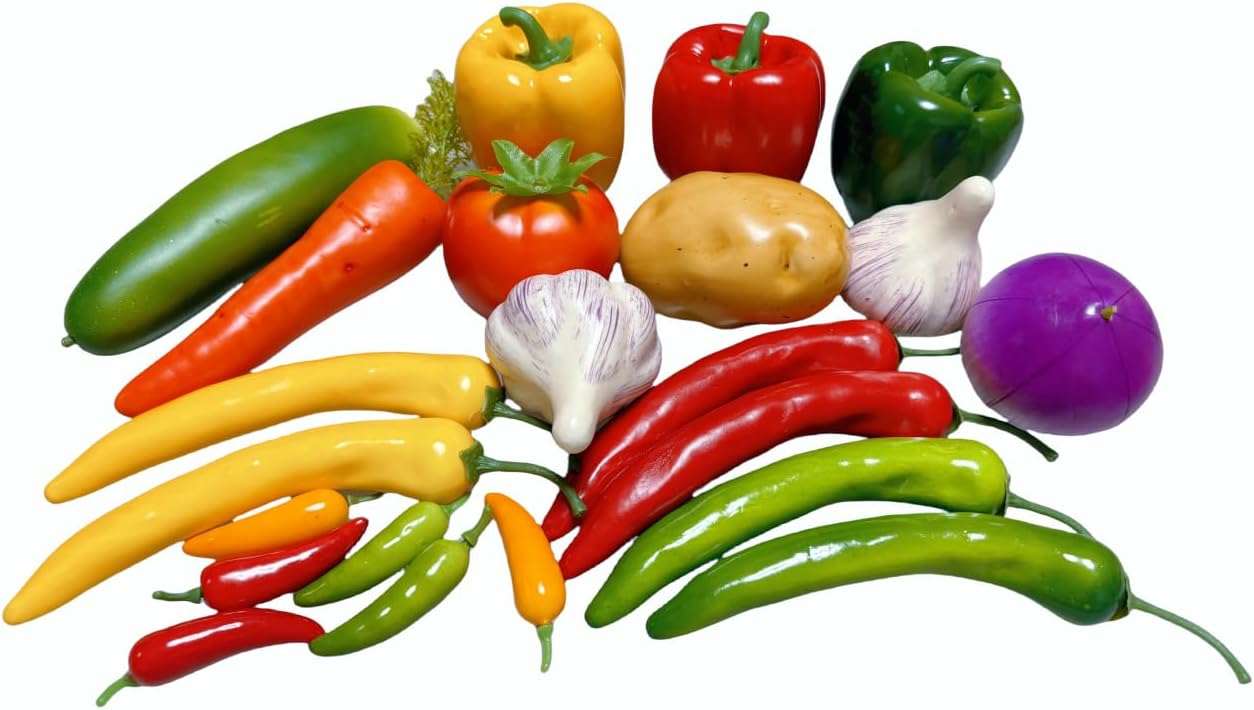 22pcs Realistic Artificial Vegetables for Home Kitchen Decor