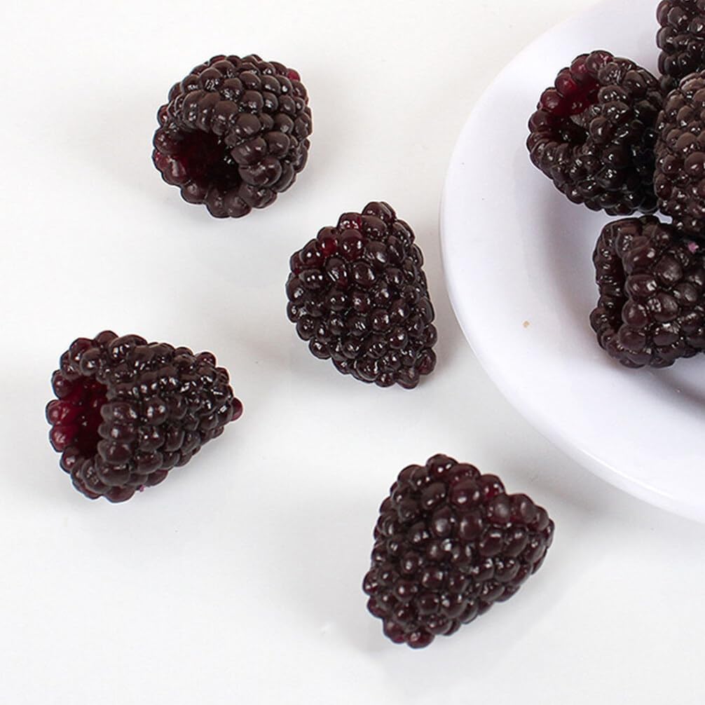 Alasum 18PCS Artificial Black Raspberry Models