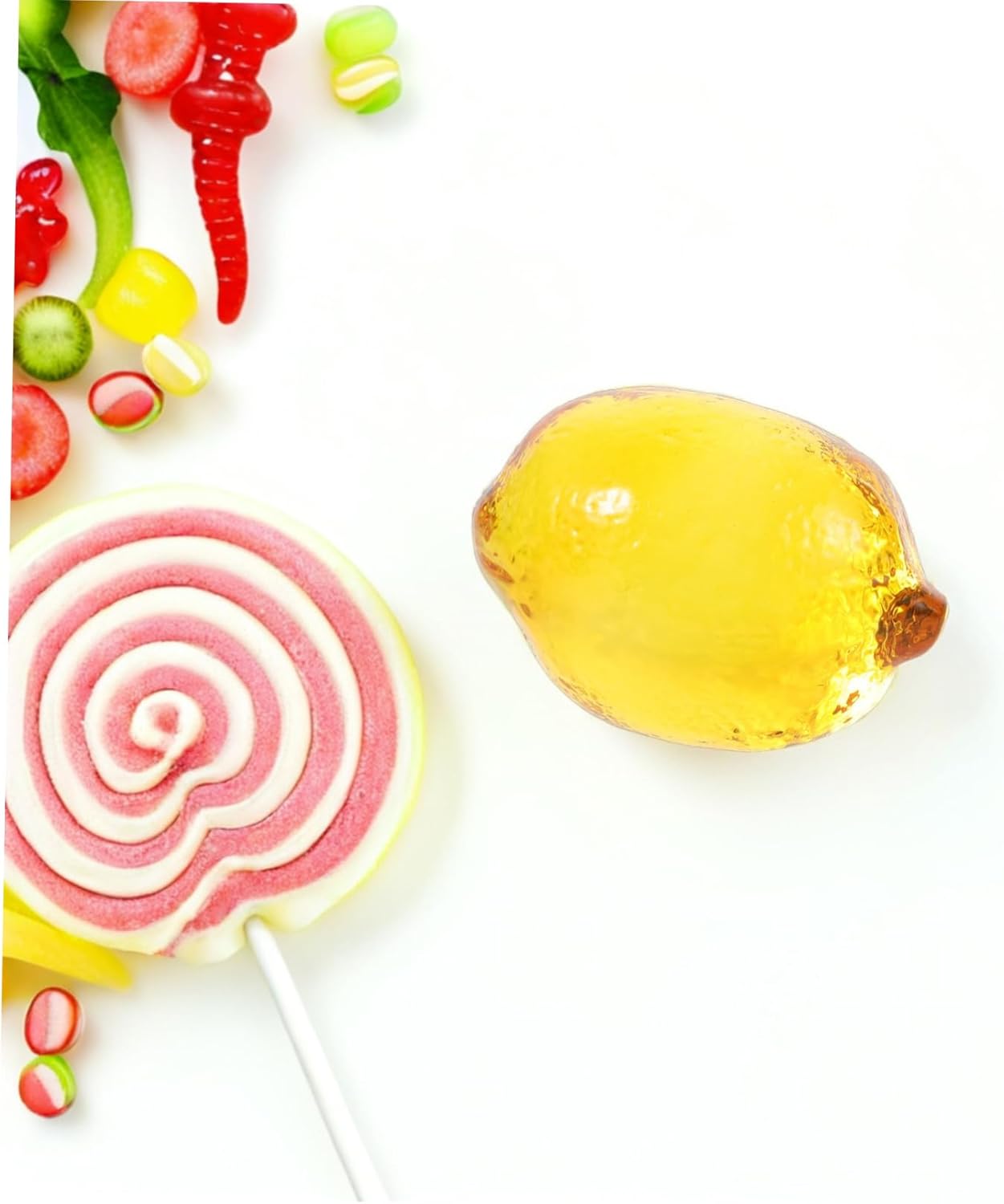Sosoport Crystal Lemon Decorative Artificial Fruit Figurine