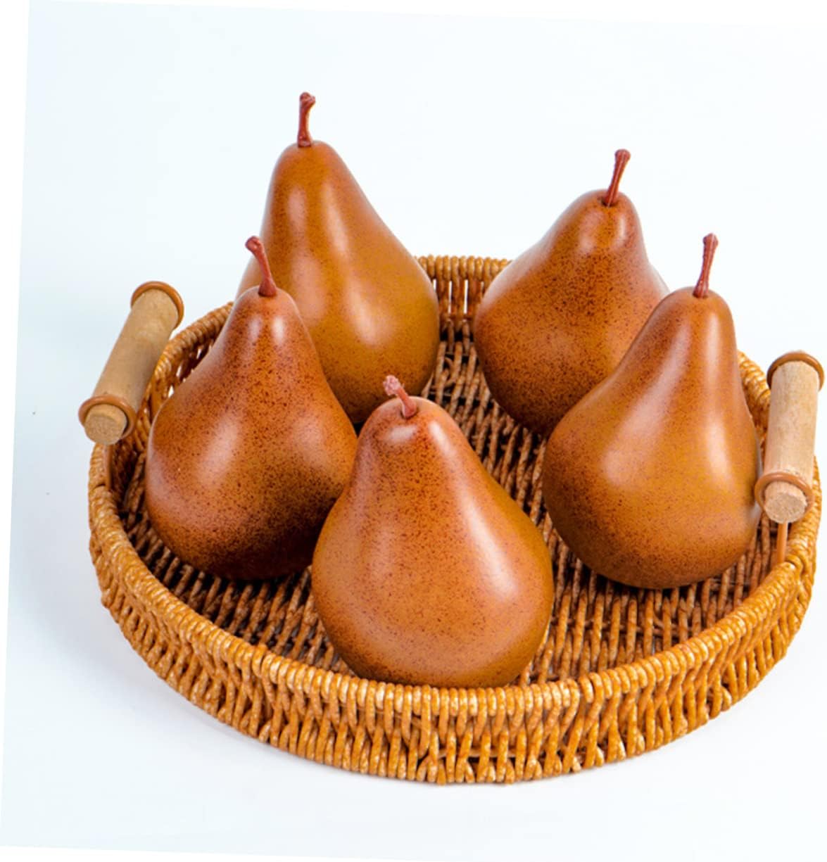 iplusmile 2Pcs Lifelike Faux Pears Artificial Fruit Decor