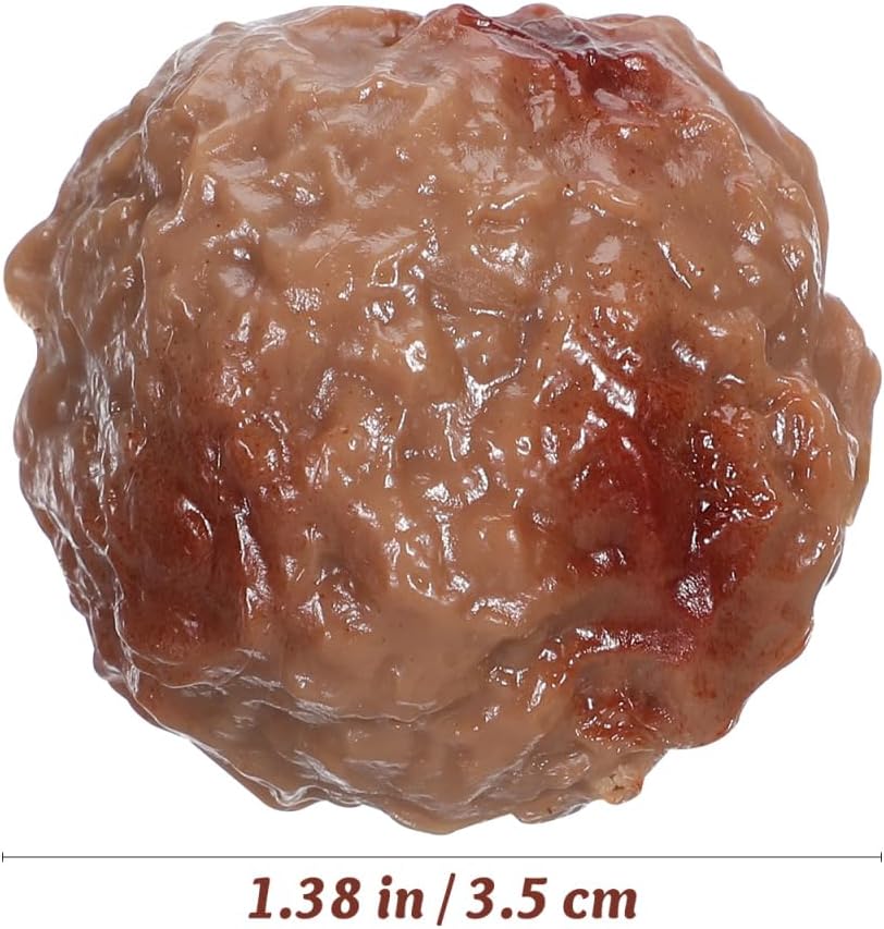 Totority 16 Pcs PVC Simulated Beef Meatball Decor Props