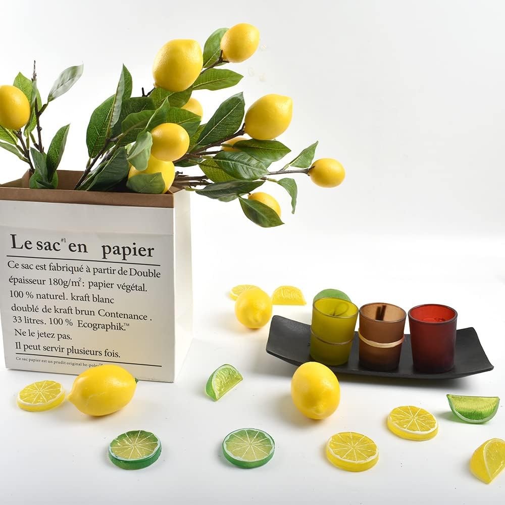 Artificial Lemon Branch for Vase Home Party Decor
