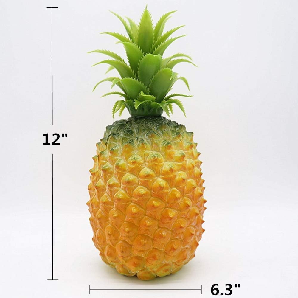Yarrkc 12 Inch Artificial Pineapple Decor Ornament