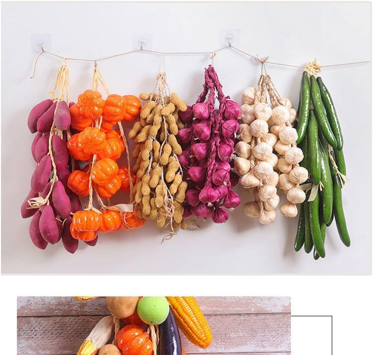 Realistic Artificial Garlic Skewers Decor Set