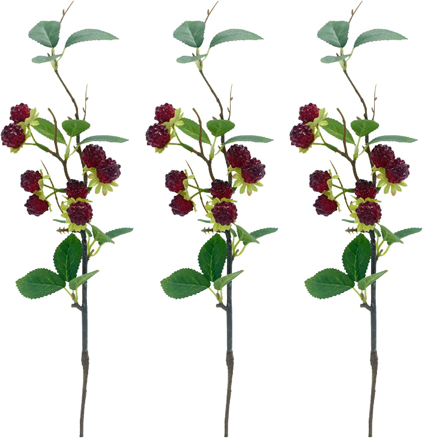 3pcs Faux Blackberry Berries Artificial Raspberry Home Decorations