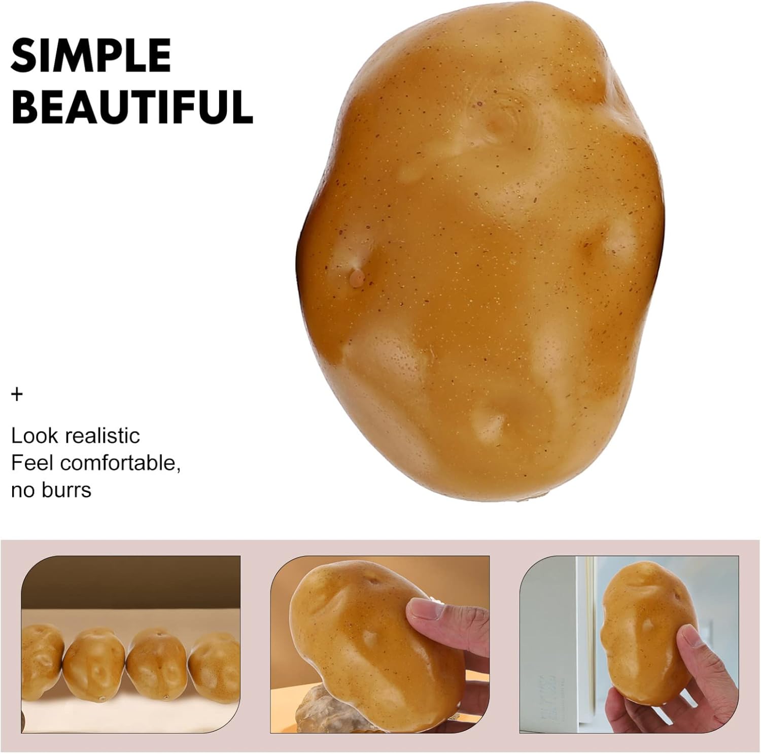 Zerodeko Artificial Potatoes 4PCS Home Decor