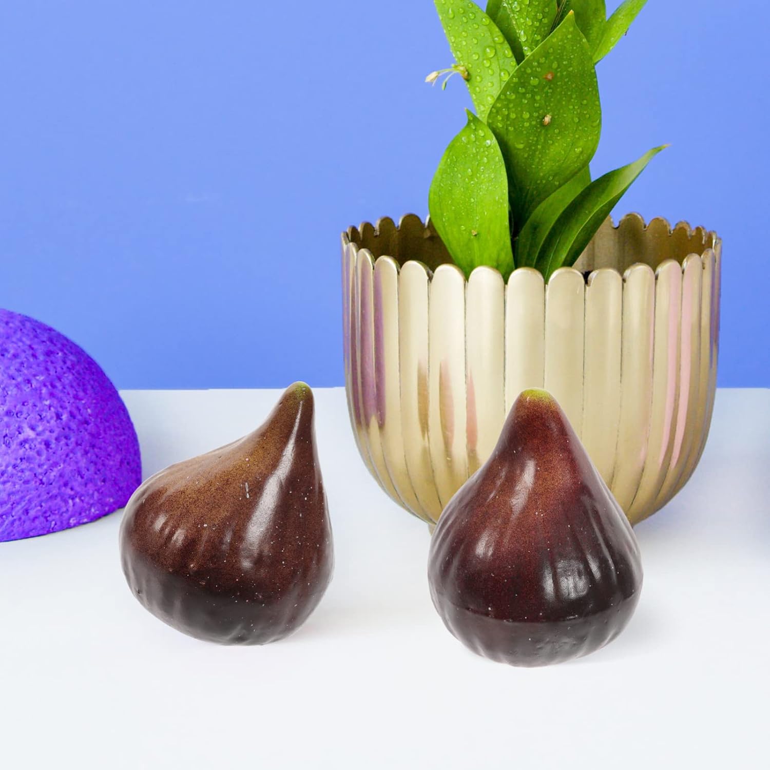 5PCS Artificial Fig Decor for Home Kitchen Photography Props
