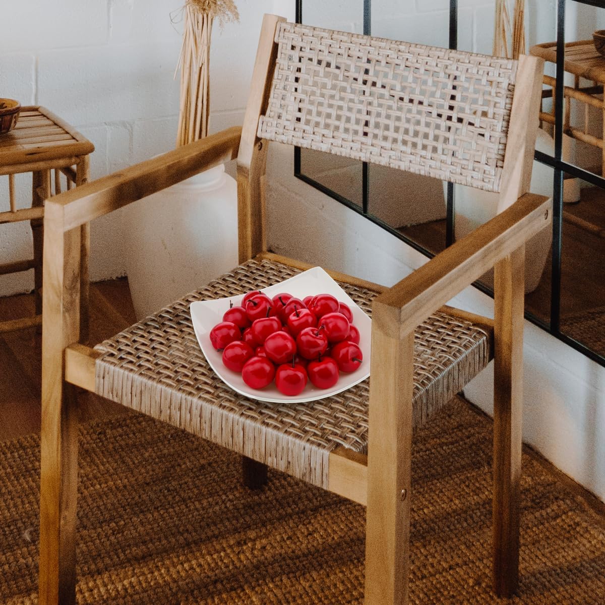 27 Pcs Artificial Red Apples for Home Kitchen Decor