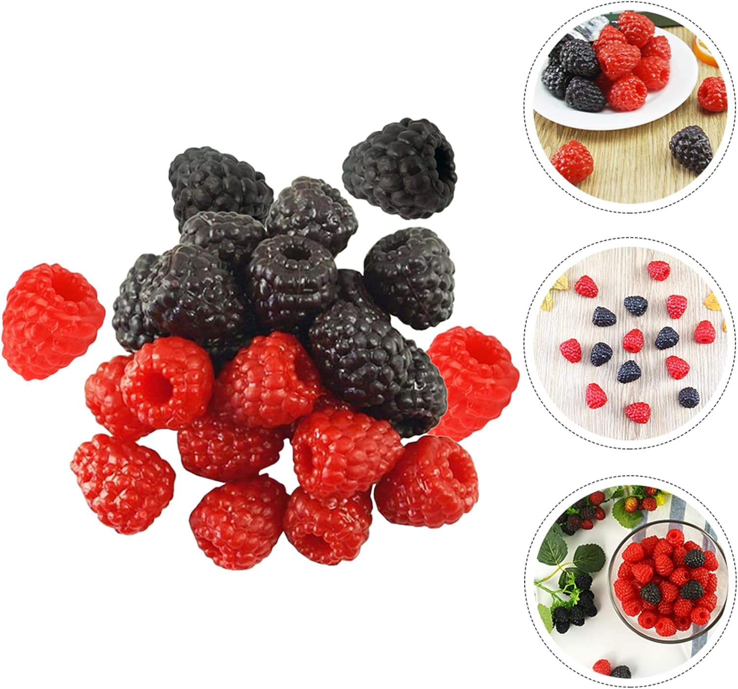 40 PCS Artificial Raspberry Photo Decor Prop