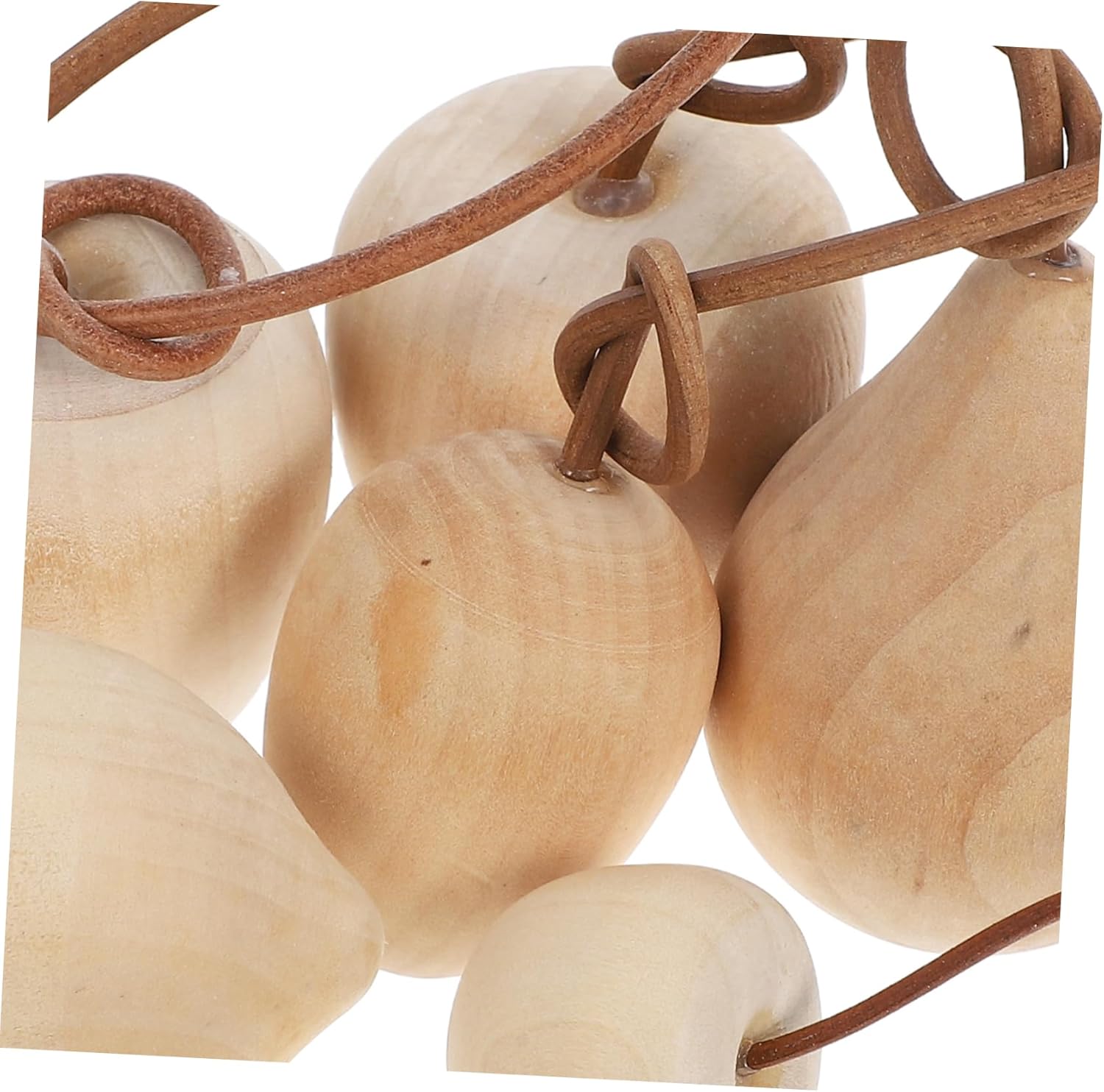 NUOBESTY 6Pcs Unfinished Fruit Wood Blanks for DIY Crafts